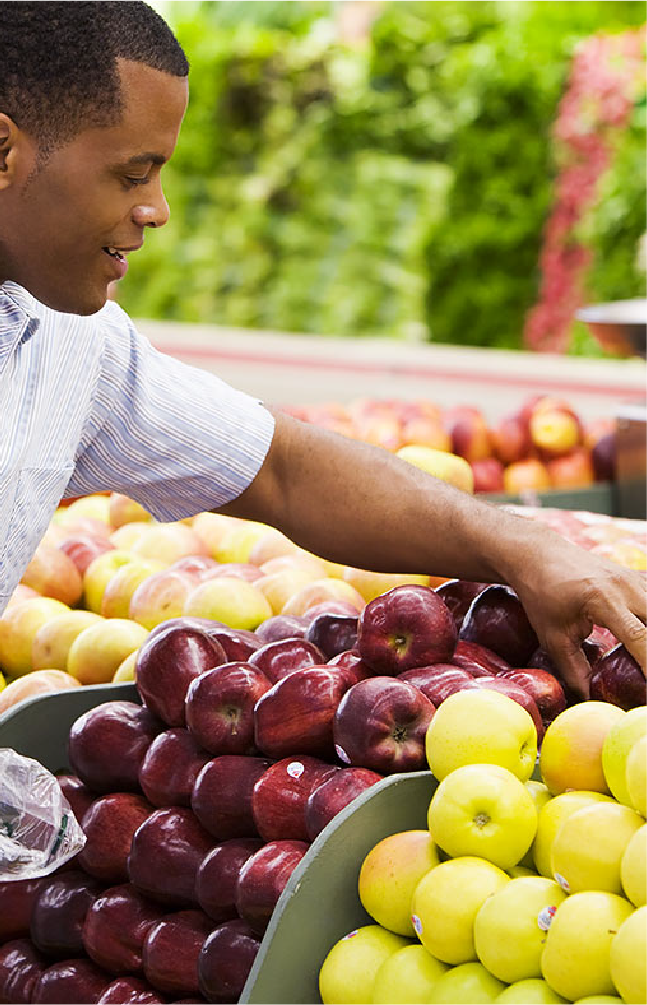 Woman selecting fresh produce
